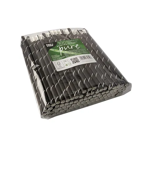 Salmiņi PAPSTAR, papīrs, svītraini, ar karotīti, D8 mmx20cm, 0.14kg, 100gab