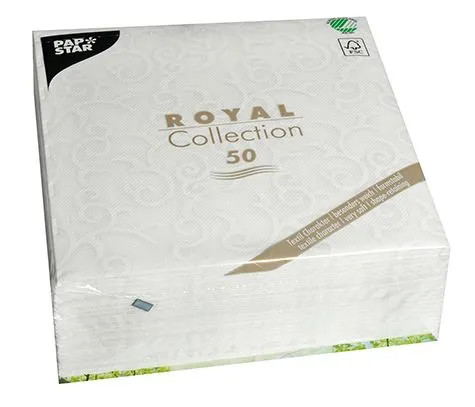 Salvetes CASALLI, 40 x 40 cm, baltas, 50 gab