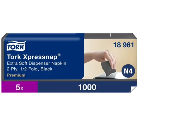 Salvetes dispenseriem N4 TORK, melnas