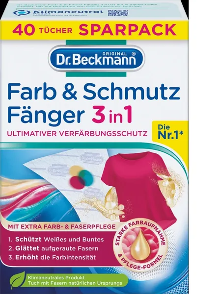 Salvetes pret sakrāsošanos DR. BECKMANN Colour&Dirt Catchers, 40gab