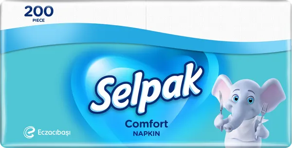 Salvetes SELPAK Comfort, baltas, 30x30cm, 1 slānis, 200gab