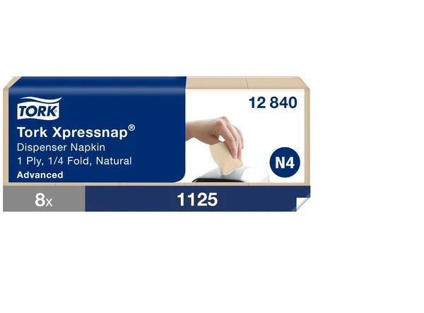 Salvetes turētājam TORK Xpressnap® Natural  N4, 1125 salvetes (225 salv. vienā paciņā), 12840