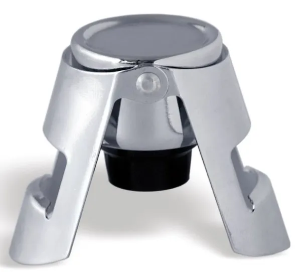 Šampanieša pudeļu aizbāznis, nerūs. tērauda, D3 cm, H5,5 cm (LIETOTS) 2gab