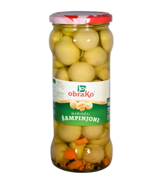 Šampinjoni marinēti OBRAKO, 314ml