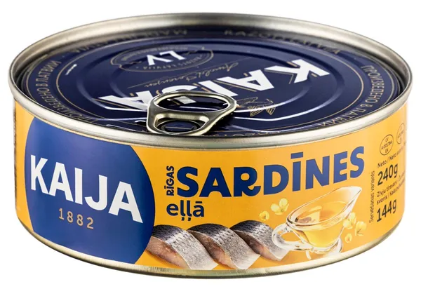 Atlantijas sardīnes eļļā 240g (144g), Kaija