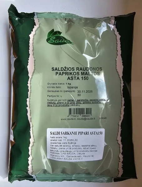 Sarkanā maltā paprika SAUDA, Asta 150, 1kg