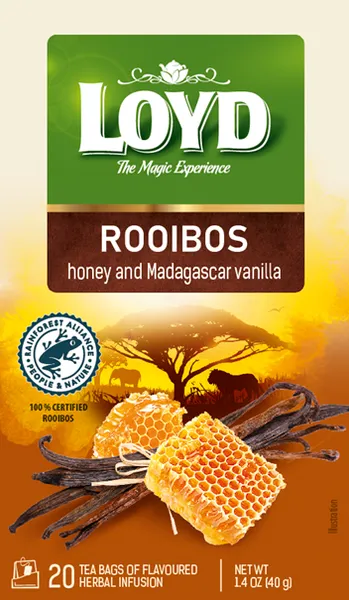 Tēja sarkanā Loyd Honey & Madagascar Vanilla, 20x2g