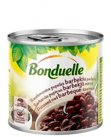 Pupiņas sarkanās barbekjū mērcē 490g (430g), Bonduelle