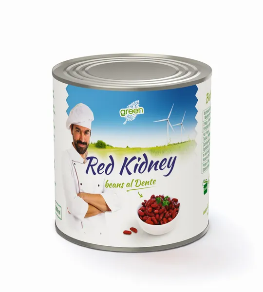 Sarkanās pupiņas GREEN, 2650ml/2500g/1500g