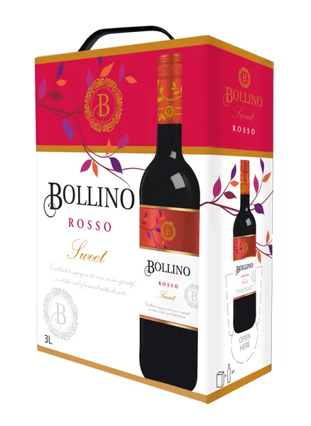 Sarkanvīns BOLLINO Rosso, pussalds, 10%, BIB, 3l