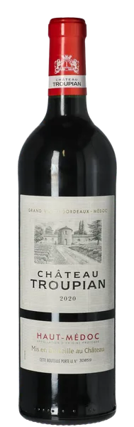 Sarkanvīns CHATEAU Troupian Haut Medoc, 14%, sauss, 0.75l