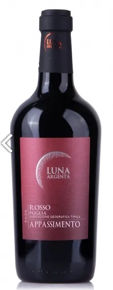Sarkanvīns LUNA Argenta Primitivo Appassimento, sauss, 14,5%, 0.75l