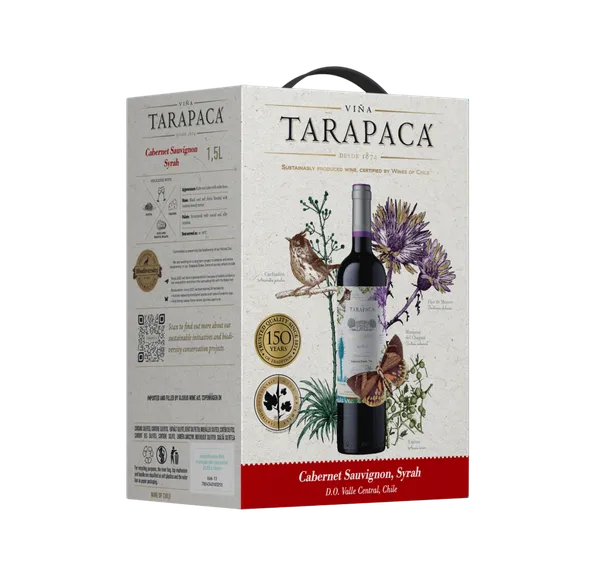 Sarkanvīns TARAPACA Biodiversity Cabernet Syrah, sauss, 13%, BIB, 1.5l