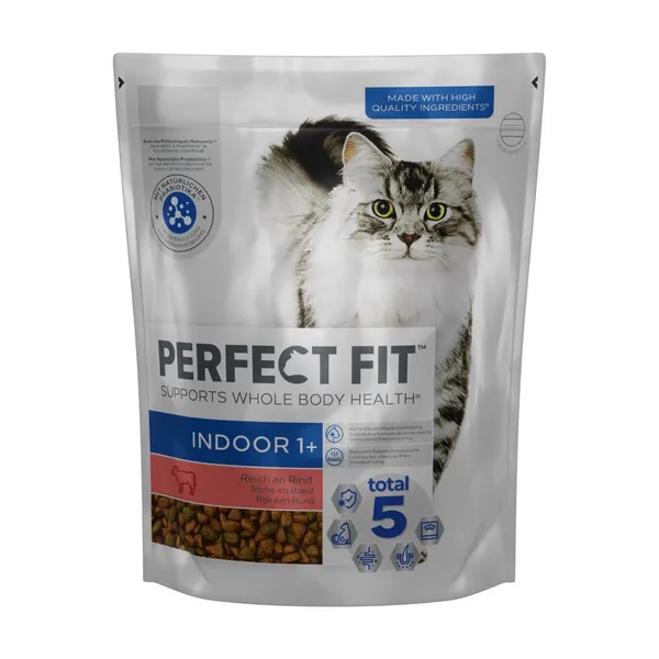 Sausā barība kaķiem Perfect Fit Dry Indoor Beef 750g