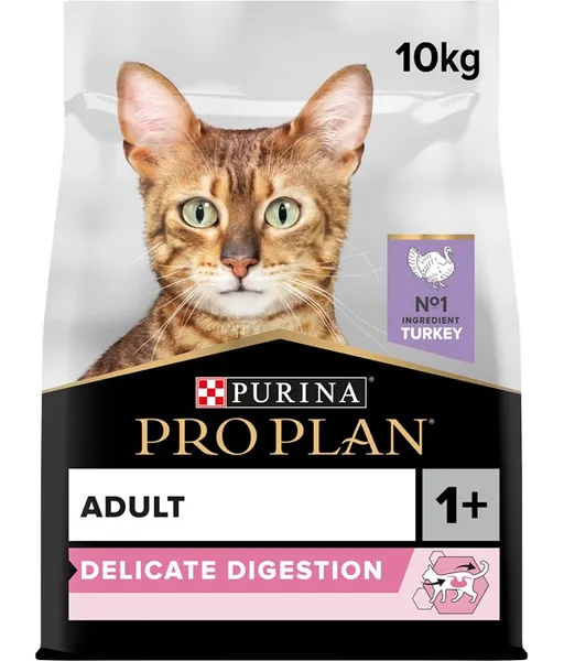 Sausā barība kaķiem PRO PLAN Delicate, ar tītara gaļu, 10kg