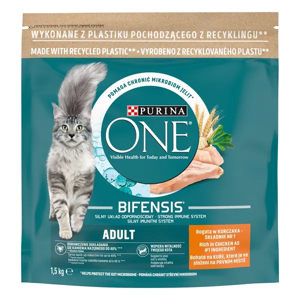 Sausā barība kaķiem PURINA ONE, ar vistu, 1.5kg