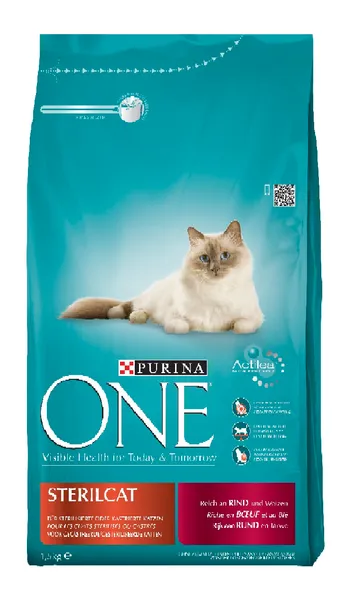 Sausā barība kaķiem PURINA ONE Steril, liellops, 1.5kg