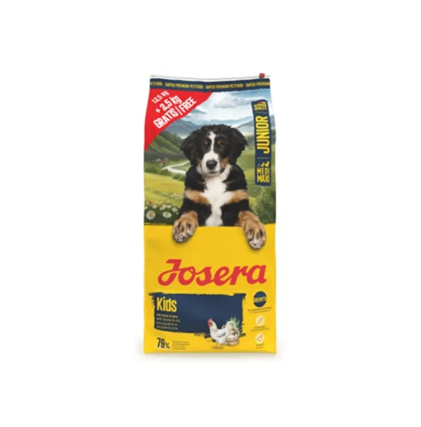 Sausā barība kucēniem JOSERA Kids, no 8 nedēļu vecuma, 15kg (12.5+2.5kg)