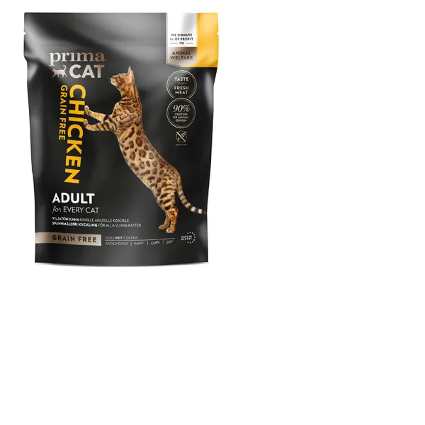 Sausā barība pieaugušiem kaķiem PRIMACAT, ar mājputnu gaļu, bez graudiem, 1.4kg