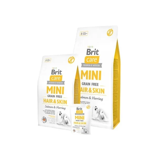 Sausā barība suņiem BRIT CARE Mini Hair&Skin, 2kg