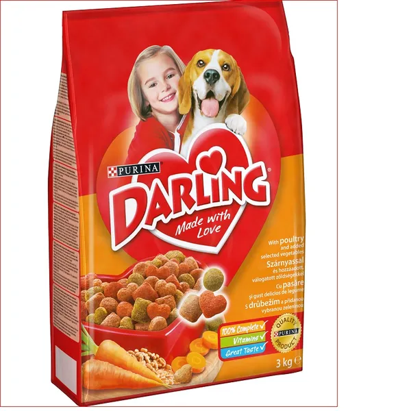 Sausā barība suņiem DARLING, vista, 3kg