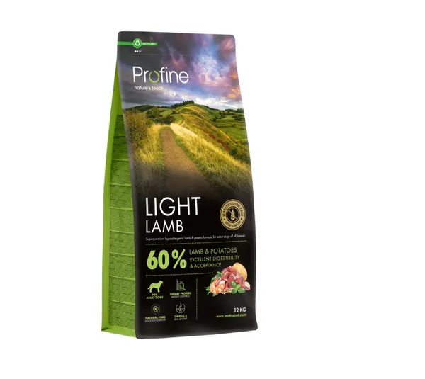 Sausā barība suņiem PROFINE Light, ar jēra gaļu, 12kg