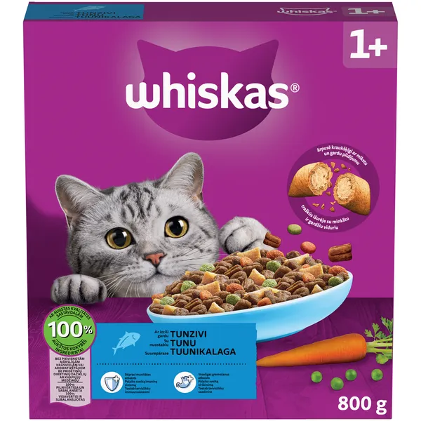 Sausā barība Whiskas Adult ar tunci 800g NEW