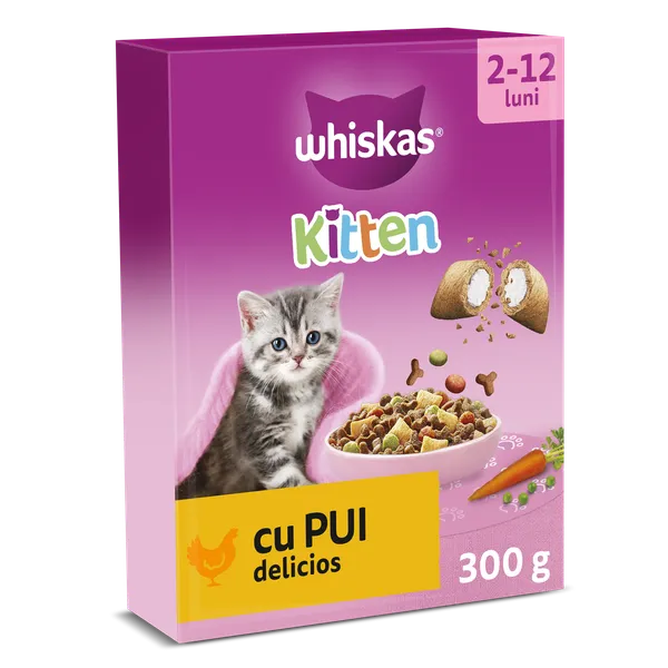 Sausā barība Whiskas Junior ar vistas gaļu 300g NEW
