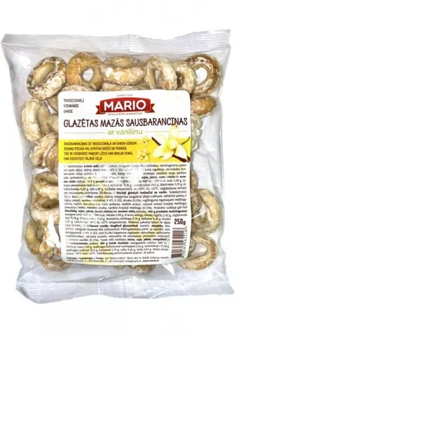 Mazās sausbaranciņas MARIO ar vanilīnu glazūrā 250g