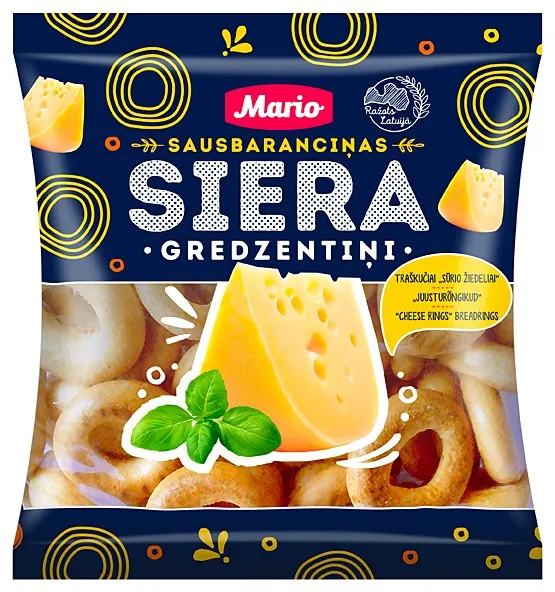 Sausbaranciņas Siera Gredzentiņi MARIO 200g