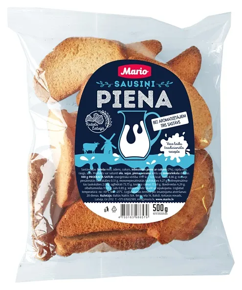 Sausiņi piena ar iebiez.pienu Big Pack 500g