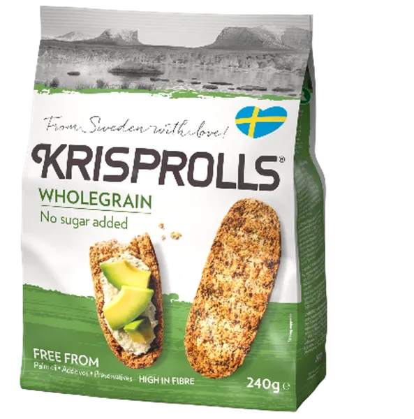 Pilngraudu grauzdiņi Krisprolls bez pievienota cukura 240g