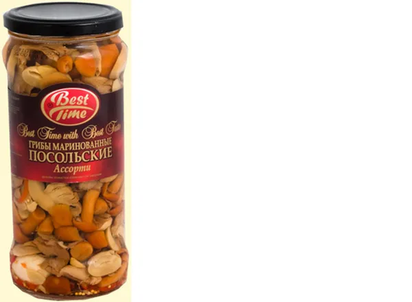 Sēnes marinēti BEST TIME, assorti, Posoļskie, 530g/315g
