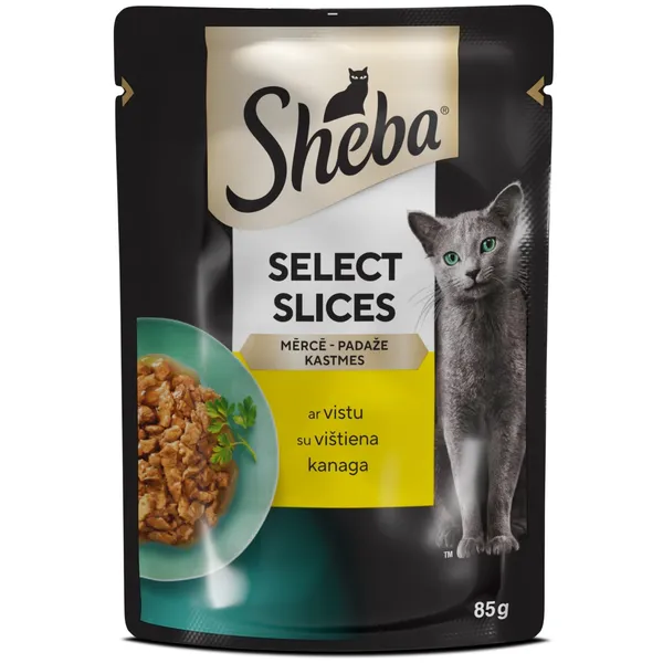 Sheba ar vistas gaļu mērcē 85g
