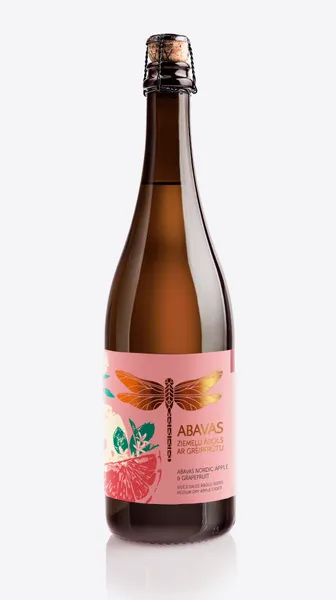 Sidrs ABAVAS, Ziemeļu ābols ar greipfrūtu, 5%, stiklā, 0.75l (DEP)