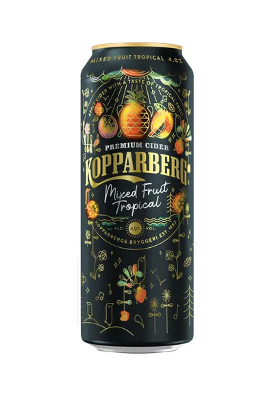 Sidrs KOPPARBERG Mixed Fruit Tropic, 4%, bundžā, 0.5l (DEP)