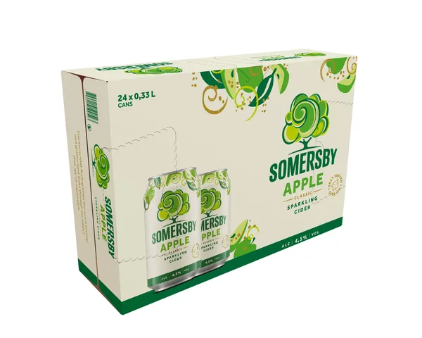 Sidrs SOMERSBY Apple, 4,5%, bundžā, 24gabx0.33l (DEP)