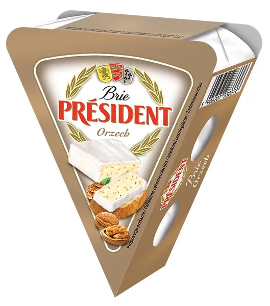 Siers Brie PRESIDENT ar riekstiem 125g