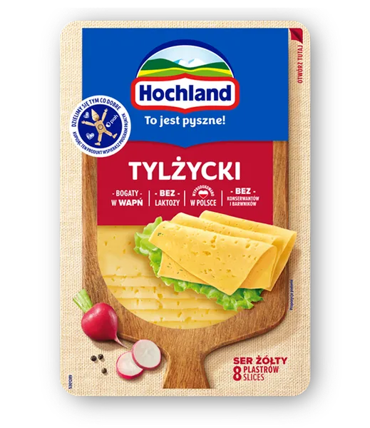 Siers HOCHLAND Tilsiter, šķēles, 135 g