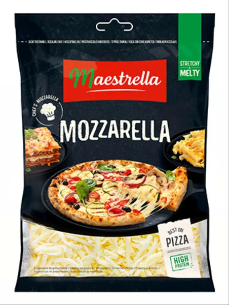 Siers MAESTRELLA Mozzarella, 40%, rīvēts, 150g
