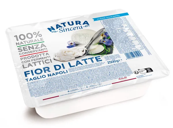 Siers Mozzarella NATURA SINCERA, Fior di Latte, Napoli šķēles, 2.5kg