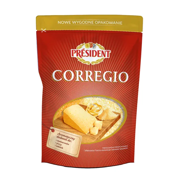 Siers Parmigiano PRESIDENT Corregio, rīvēts, 100g