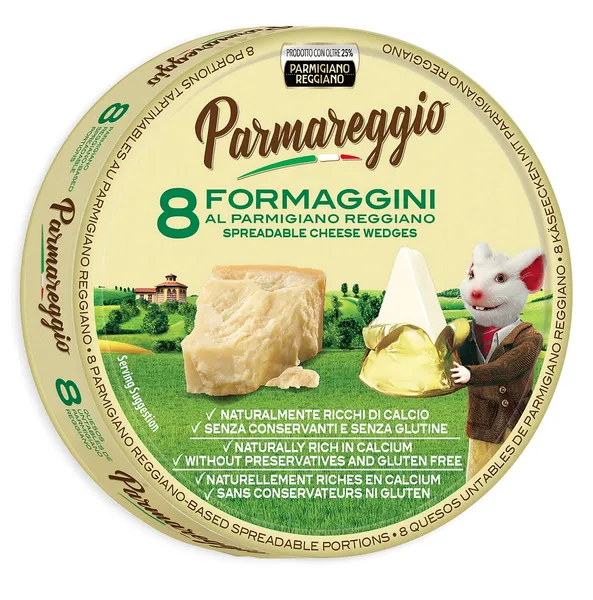 Siers kausētais Formaggini ar Parmigiano Reggiano, trīssturīši, 140g, Parmareggio