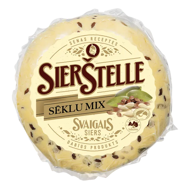 SIERŠTELLE Svaigais siers  ar sēklām 340g