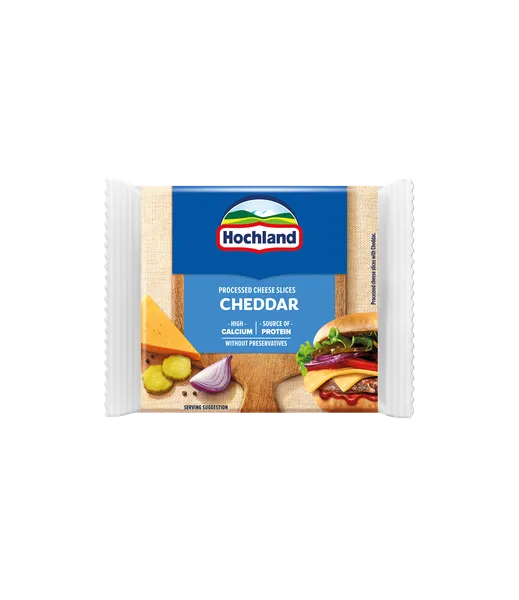 Kausētais siers HOCHLAND Cheddar šķēlēs 130g