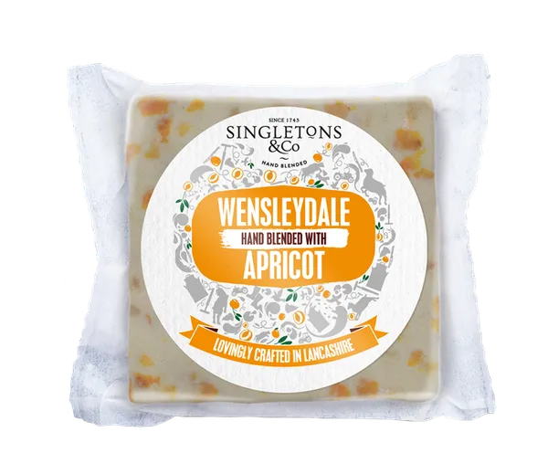 Siers Wensleydale SINGLETONS ar aprikozēm, 200g