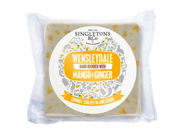 Siers Wensleydale SINGLETONS ar mango un ingveru, 200g