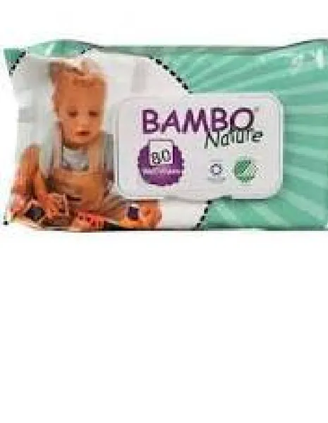SIF Mitrās salvetes BAMBO NATURE, 80 gab.