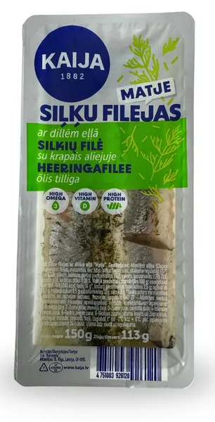 Siļķ.fil. eļ. Matje Kaija ar dillēm 150g/113g