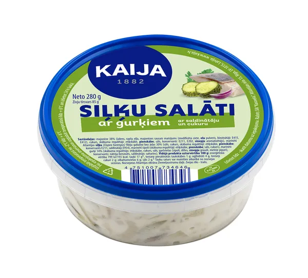 Siļķu filejas majonēzē ar gurķiem KAIJA, 280 g
